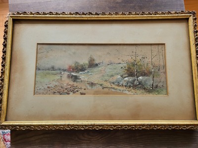 Enoch Lloyd Branson Knoxville Tennessee Landscape Watercolor Painting Rare