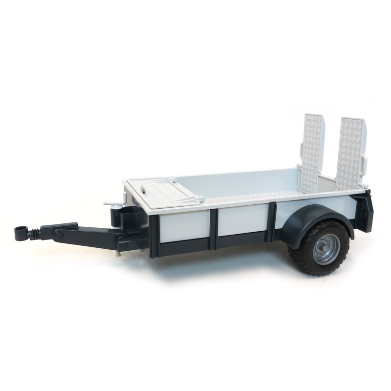 116 Single Axle Trailer By Bruder With Ramps And Tool Box 42924 11190₽