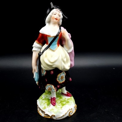 Antike Samson Paris Chelsea Stil Porzellan Figur Gold Ankermarke um 1870