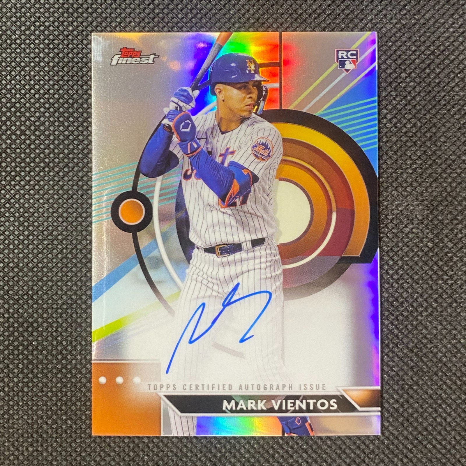 2023 Topps Finest - Mark Vientos Refractor RC Auto On Card #FA-MVI -- NY Mets