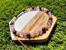 Menopause anklet/bracelet with Amethyst, Citrine, Sunstone and Red Garnet