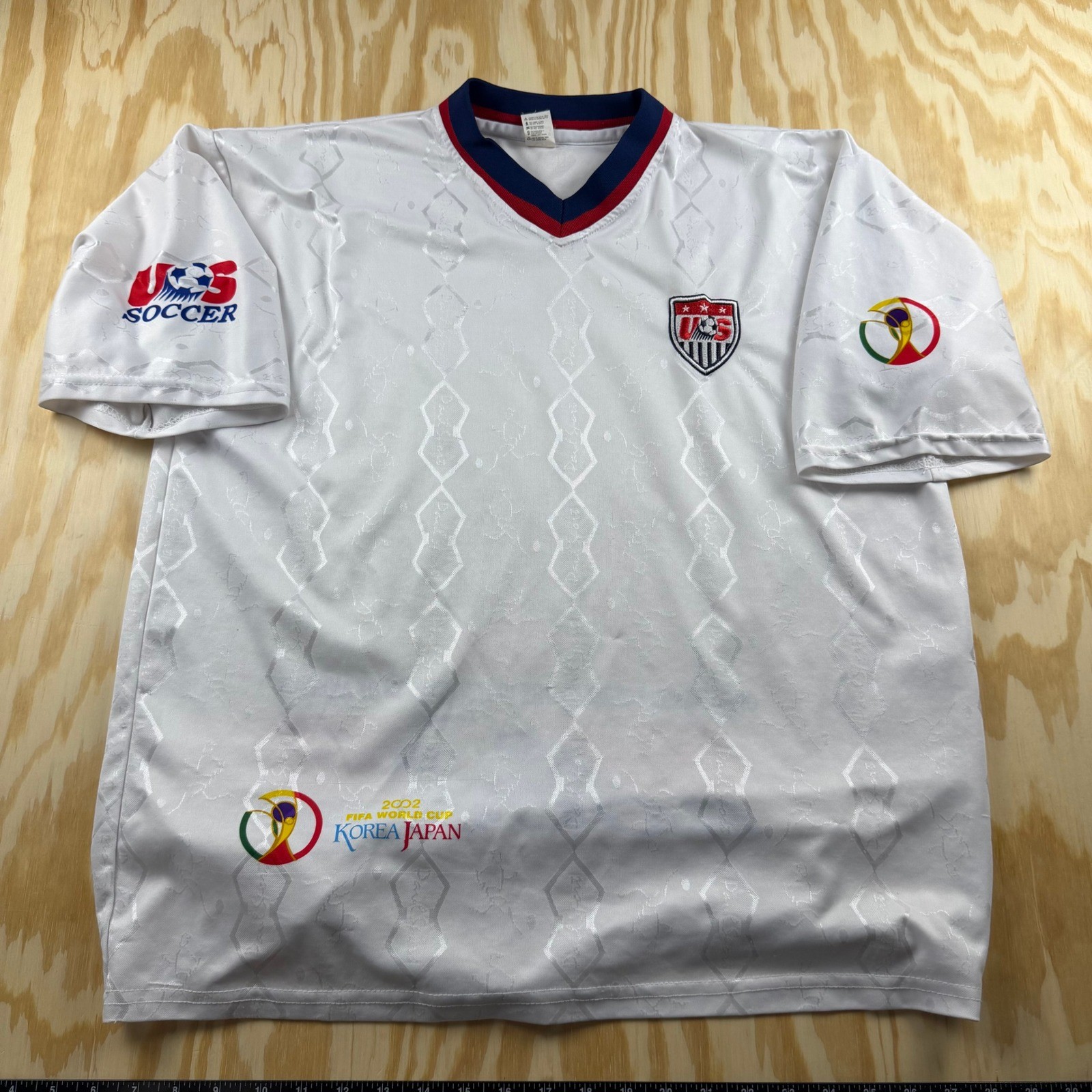 Vintage Paul Sport US Soccer 2002 World Cup Korea Japan Jersey White Mens XL