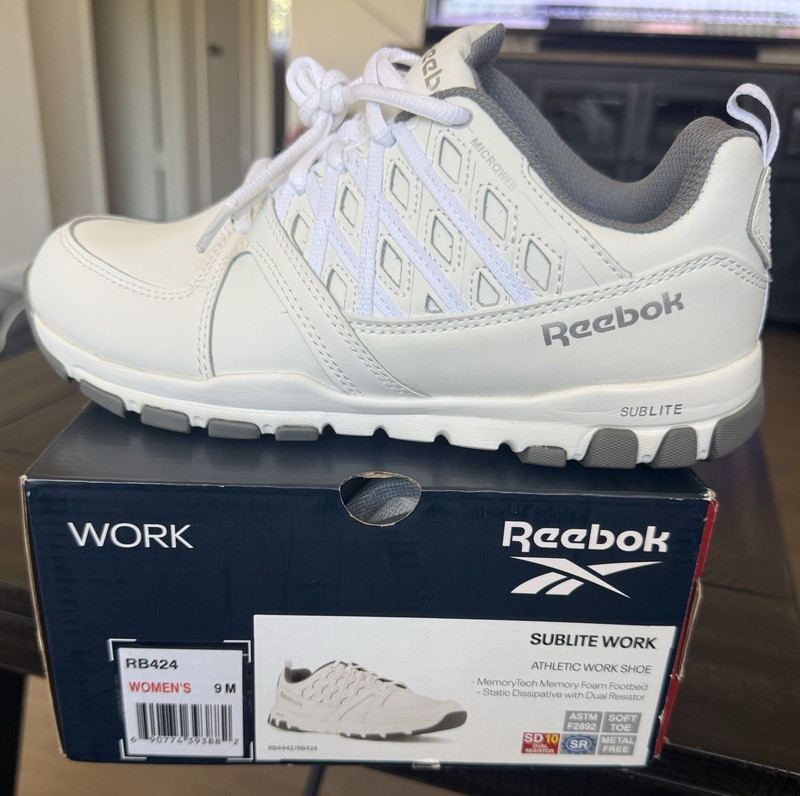 Reebok Sublite Work RB424 Static Dissipating SD Athletic Work Shoe Women's 9M