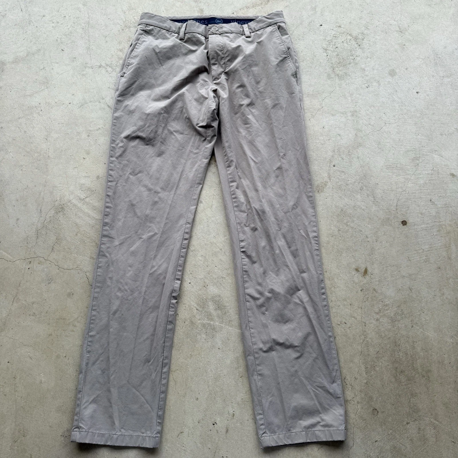 Vineyard Vines On-The-Go Pants Mens 31x32 Beige OTG Chino Stretch Golf