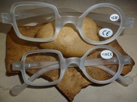 Wenn Lesebrille...Dann Rund - Eckig - Weiß (Mod.2) +1,0+1,5+2,0+2,5+3,0+3,5+4,0