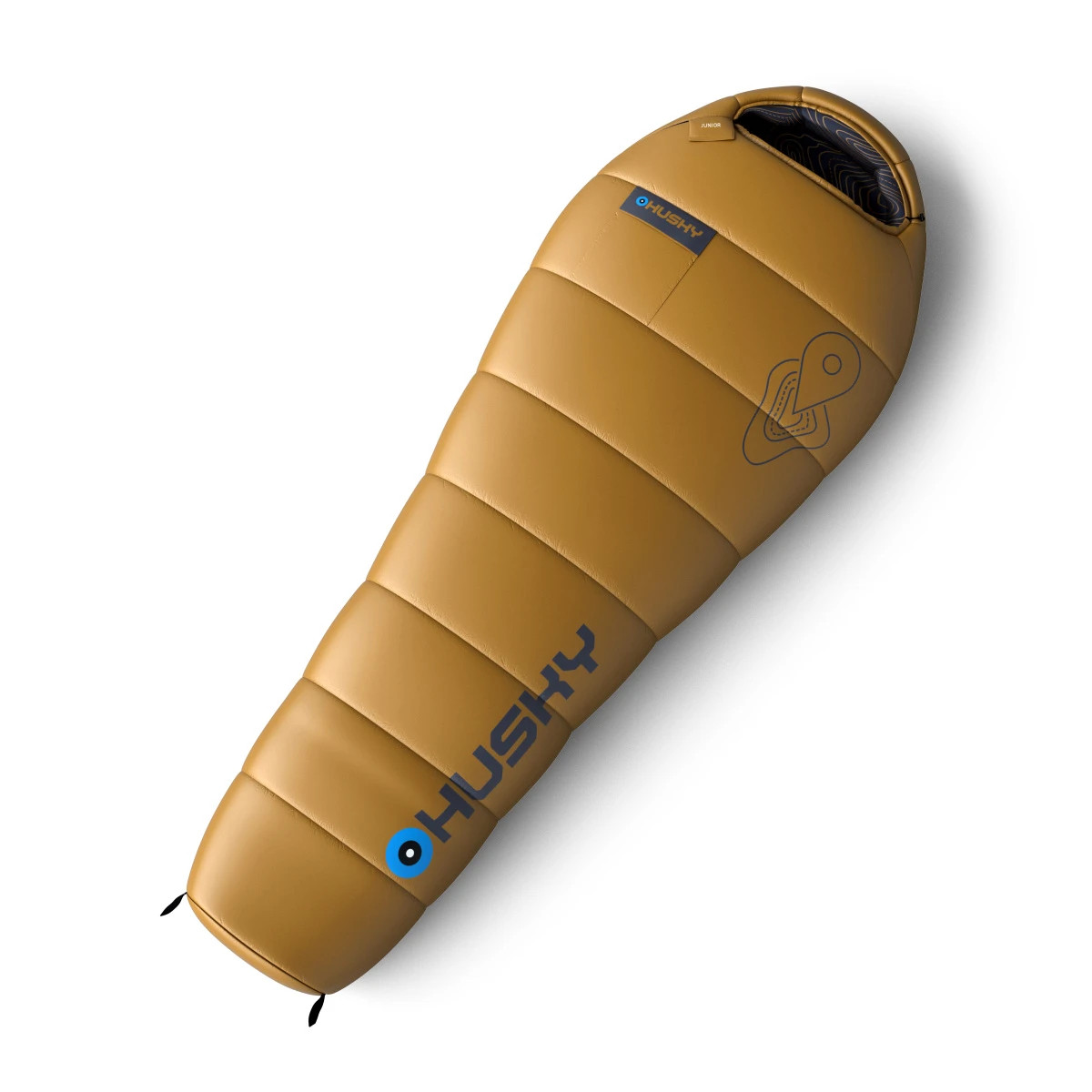 Saco de dormir Husky momia para niños Junior Mostaza -10°C 2024-190 cm-amarillo