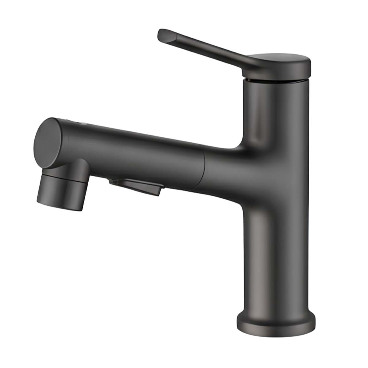 Robinet lavabo extensible en laiton chromé avec jet fontaine intégré