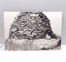 Rabbit Stone Wall Postcard David Howell Anima...