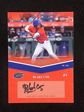 BLAKE CYR 2025 ONIT Florida Gators Baseball Signature Series ORANGE Auto 19/50