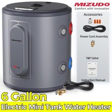 6 Gal Electric Mini Tank Water Heater 1500W Compact Storage for Under Sink, RV