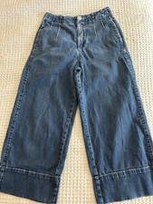 Pilcro And Letterpress Denim Wide Leg Pants Cropped On Trend Style Size 27 Anthr