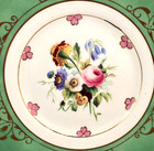 Antique Samuel Alcock 1850's HP Floral Compote Cake Stand Footed Server 3/4809 — photo 5