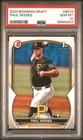 PAUL SKENES 2023 BOWMAN DRAFT ROOKIE CARD RC #BD14 PSA 10 GEM MINT! PIRATES ROY!