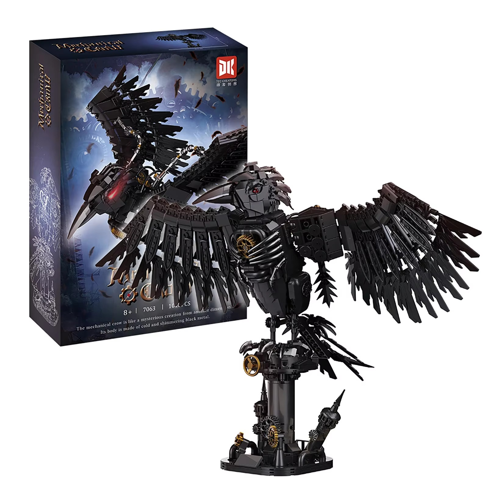 Corbeau mécanique en briques DK7063 : oubliez les écrans avec 1018 pièces