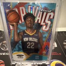 2025-26 Topps Finest Arrivals Derik Queen Sky Blue Refractor #A-13 /150 Pelicans