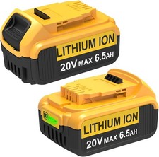 2 PACK FOR DEWALT 20V 20 VOLT MAX XR 6.5AH LITHIUM-ION BATTERY DCB206-2 DCB205-2