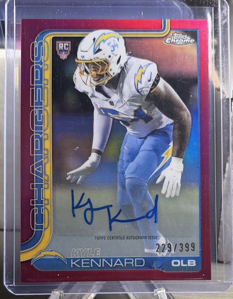 2025 Topps Chrome Kyle Kennard Retail Rookie Auto RC Magenta Refractor #/399