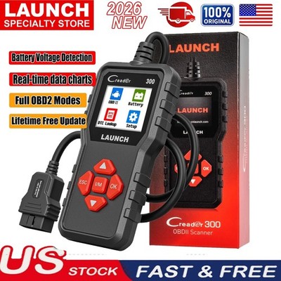 LAUNCH Creader CR300 OBD2 Scanner Check Engine Fault Code Reader Diagnostic Tool