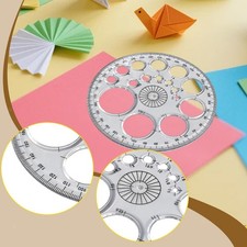 Full Circle Template Office School Supplies Multifunctional Round Protractor