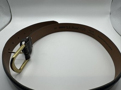 LL Bean Full Grain Leather Belt Brown Made in USA size 30 New USA 