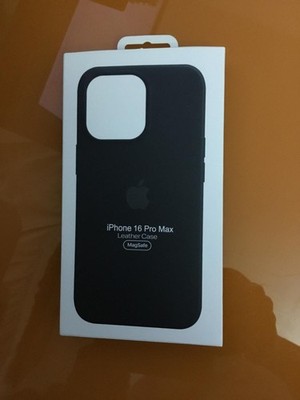 Apple Leather Case iPhone 16 Pro Max  MagSafe Leder Schutzhülle Schwarz