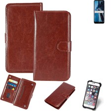 KUNSTLEDER HANDYTASCHE FÜR Nokia C5 Endi SCHUTZ HÜLLE WALLET BOOK FLIP MAGNET 