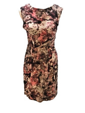 VINCE CAMUTO Chiffon Asymmetric Hemline Pleated  flowy tiered Cocktail Dress