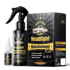 Toretark Headlight Restoration Kit, No-Sanding Restore Yellowed Foggy Headlig