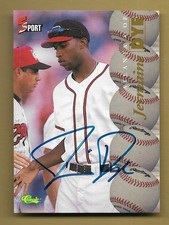 JERMAINE DYE 1995 CLASSICS ROOKIE RC ON CARD AUTOGRAPH AUTO CARD MLB. rookie card picture