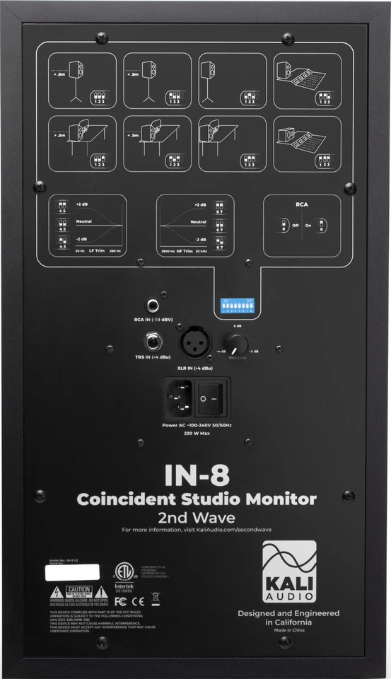 Kali Audio IN-8 2nd Wave Studio Monitor Lautsprecher Studiolautsprecher Aktiv - Bild 3 von 4