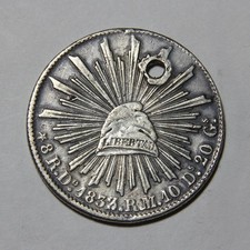 1833/2 Do RM Mexico Cap and Rays 8 Real Nice Early Date! Holed -882-