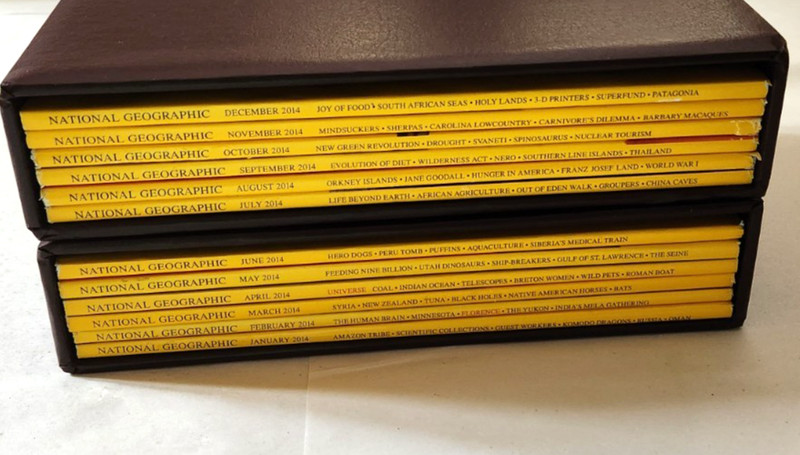 2014 National Geographic Magazine - 12 Monthly Issues WITH SLIP COVERS