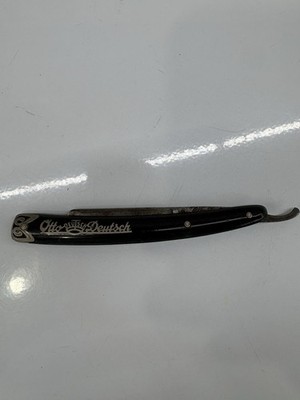 1940 s Otto Deutsch Straight Razor Emerald Green Handle