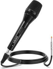 Professional Dynamic Handheld Wired Microphone with On/Off Switch, 16.4 Ft