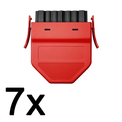 Flex7 FP4/R 4 Pole Single Plug 16A Red Pack of 7