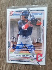 Angel Martinez Signed 2021 Bowman Draft Baseball Card #PD-34 Guardians
