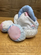 Vintage 1991 Fisher-Price Puffalump Pony Zebra Horse Blue Stripes Plush