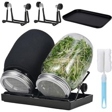 Sprossenglas Keimglas 2er Set 1000ml Sprossen Keimglas für den Anbau von Sojaspr