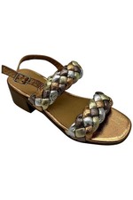 Steve Madden Kid's Girl Kenleyy Heeled Sandal Metallic Multi
