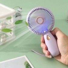 with Colorful Light Cooling Fan Portable Small Electric Fan  Office