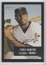 2003 Bowman Heritage Black Facsimile Signature Torii Hunter #18 0a1