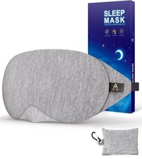Mavogel Cotton Sleep Eye Mask - Updated Design Light Blocking with Adjustable No