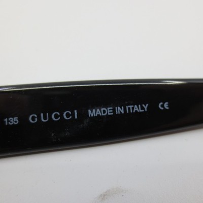 Gucci GG 2419/N/S Sunglasses Black Oval Vintage 90s Made in Italy