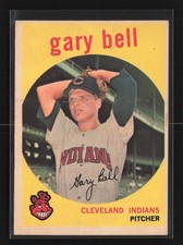 1959 Topps #327 Gary Bell Cleveland Indians Rookie VG