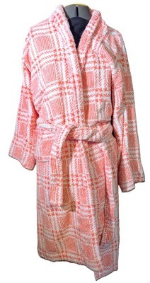 Heather Lane Pink Medium Brazilian Terry Cloth Bathrobe Preowned EX PET RESCUE