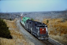 35mm Slide SSW 6872 W Locomotive Train Caldwell TX 1996 Railroad Railway