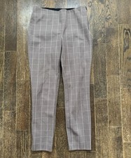 A New Day Women's Side Zip Skinny Ankle Pants Size 2 W28xL25.5 Gray Plaid