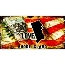 Rhode Island Love Novelty Metal Key Chain KC-8625