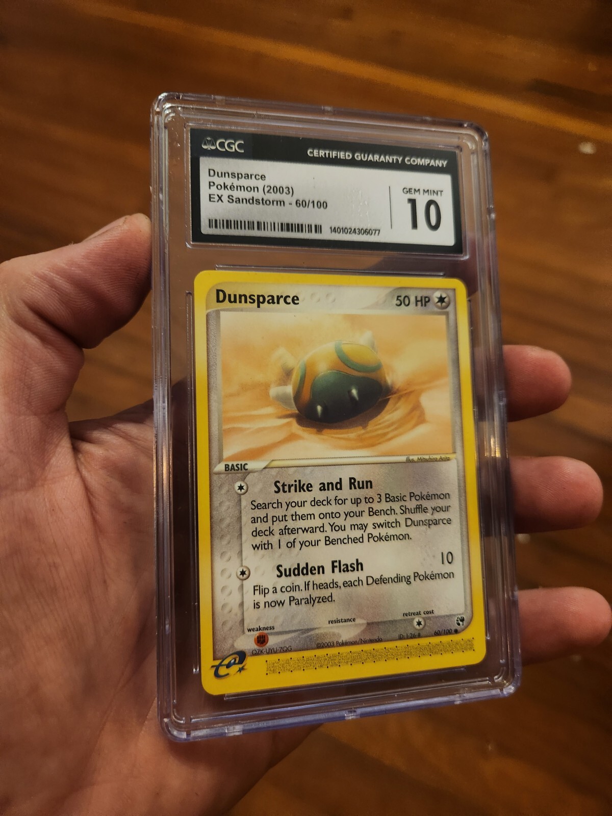 (POP 16) CGC 10 GEM MINT Dunsparce 60/100 EX Sandstorm Pokémon Card