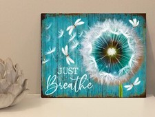 Just Breath Relax Garden Shed Retro Metal Novelty Plaque Sign Gift mt853